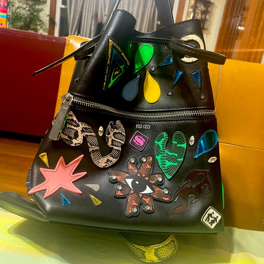 Authentic Pre-Owned KENZO Bag. Multi functional, all leather, looks brand new.